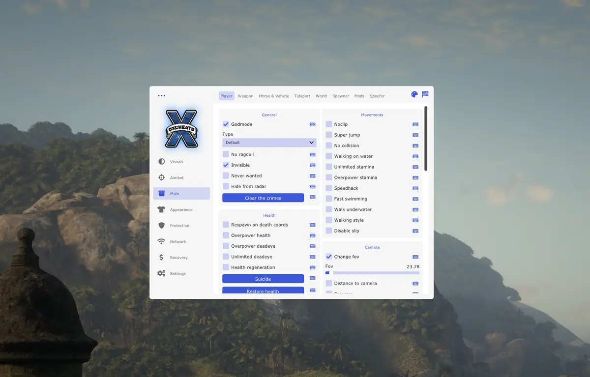 0xCheats RDR2 — Red Dead Redemption II screenshot 3